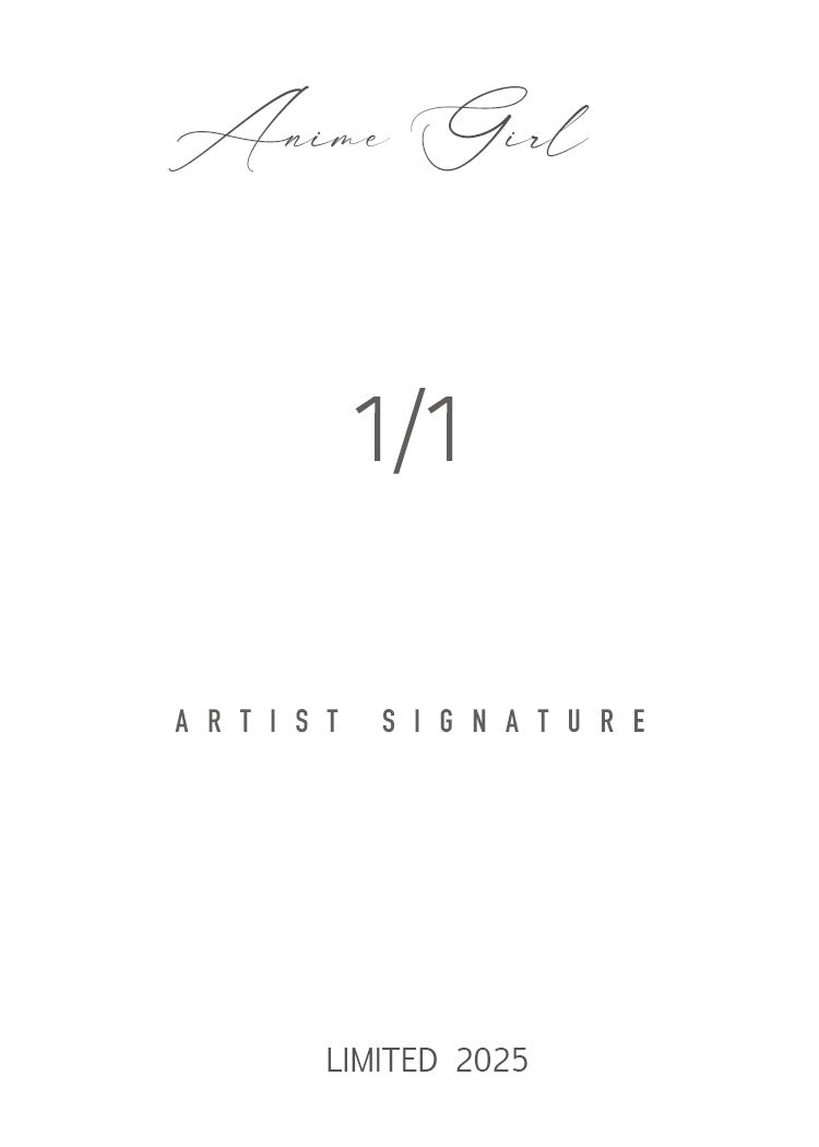Anime Girl 1/1 Original One Of A Kind Card Artist Signed