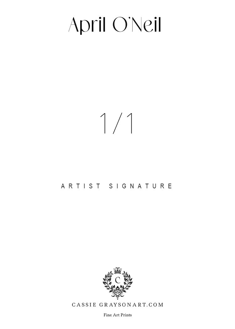 April O'Neil Anime Girl 1/1 Original One Of A Kind Card Artist Signed