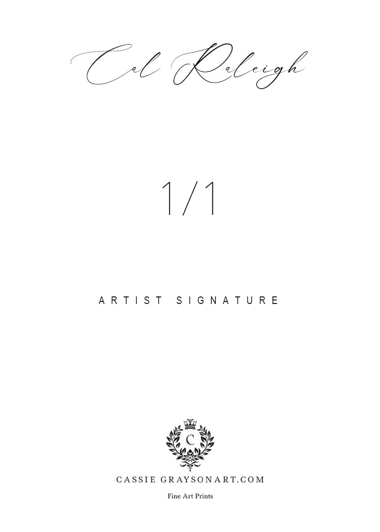 Cal Raleigh 1/1 Original One Of A Kind Card Artist Signed