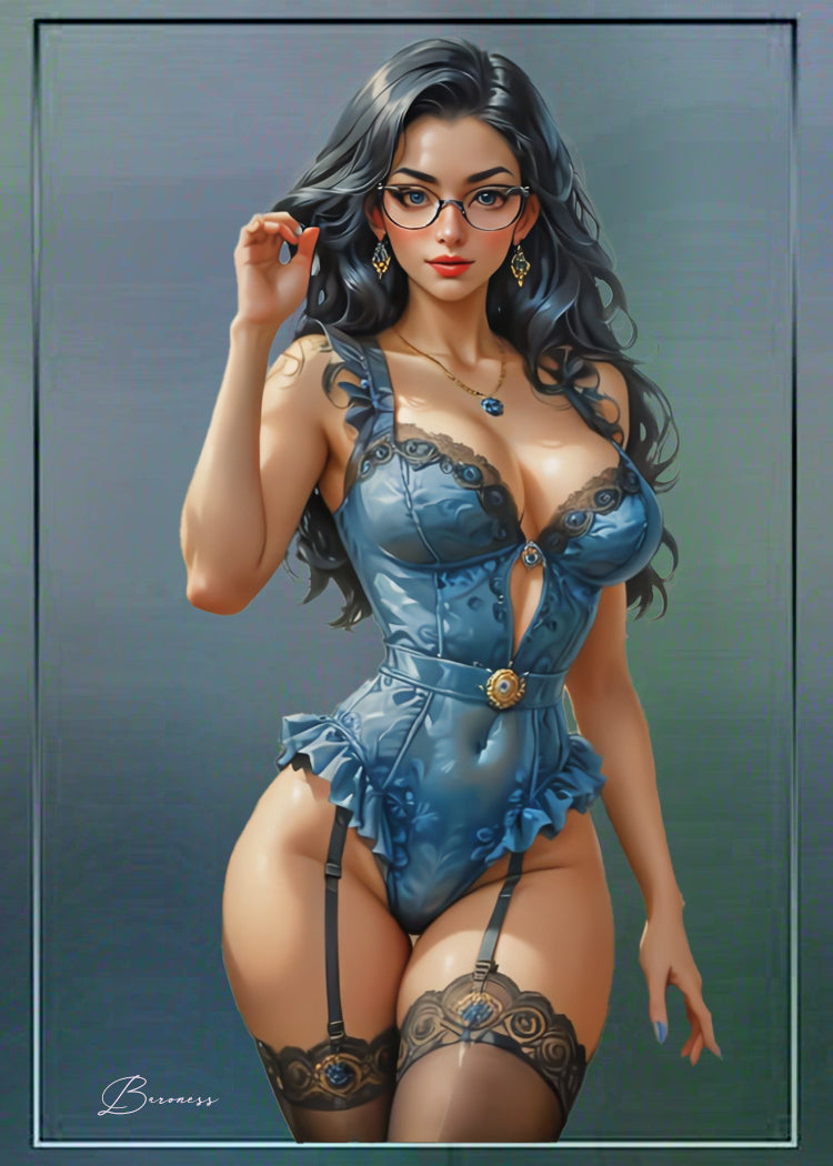 Baroness Anime Girl 1/1 Original One Of A Kind Card Artist Signed