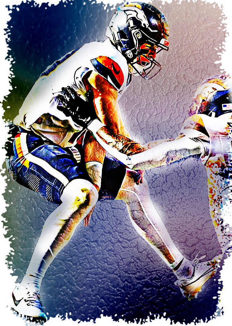 Bo Nix 1/1 Original One Of A Kind Card Artist Signed