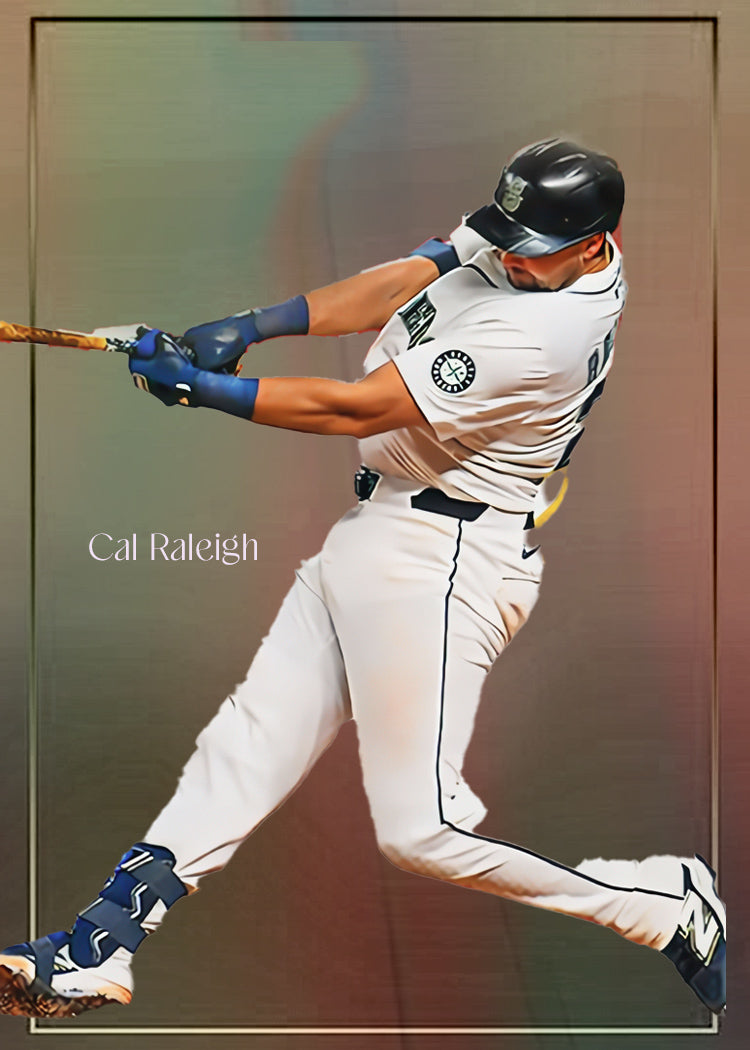 Cal Raleigh 1/1 Original One Of A Kind Card Artist Signed