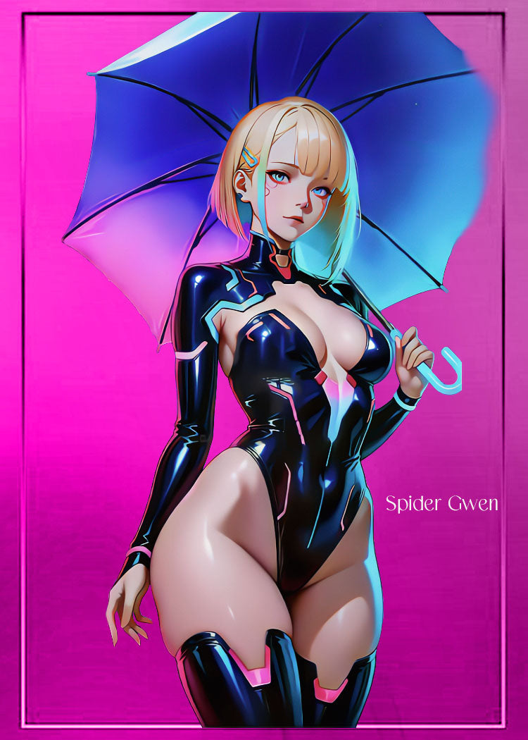 Spider Gwen iAnime Waifu 1/1 Original One Of A Kind Card Artist Signed