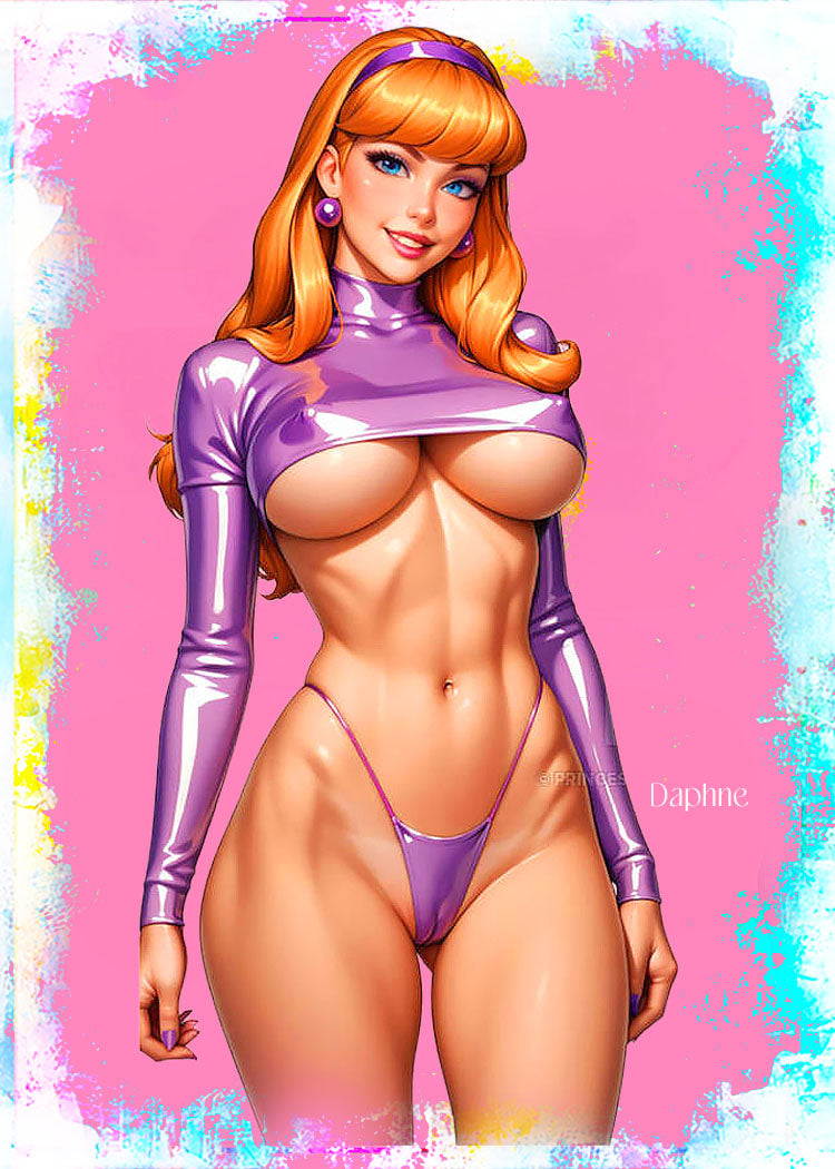 Daphne Anime Waifu 1/1 Original One Of A Kind Card Artist Signed