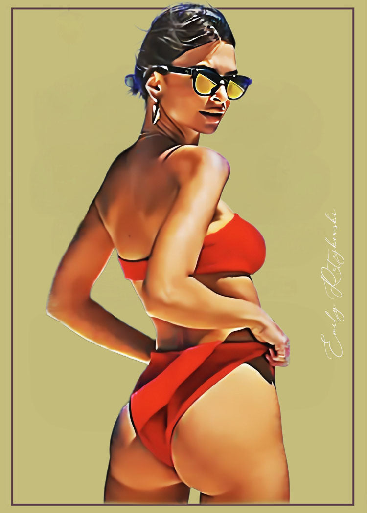 Emily Ratajkowski  1/1 Original One Of A Kind Card Artist Signed