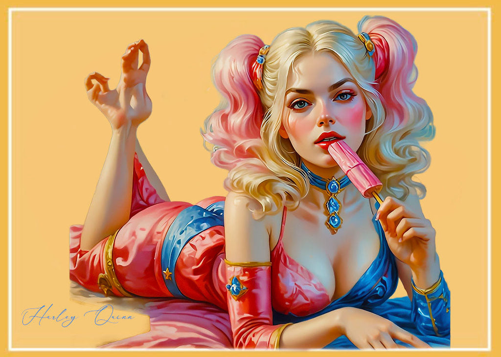 Harley Quinn 1/1 Original One Of A Kind Card Artist Signed