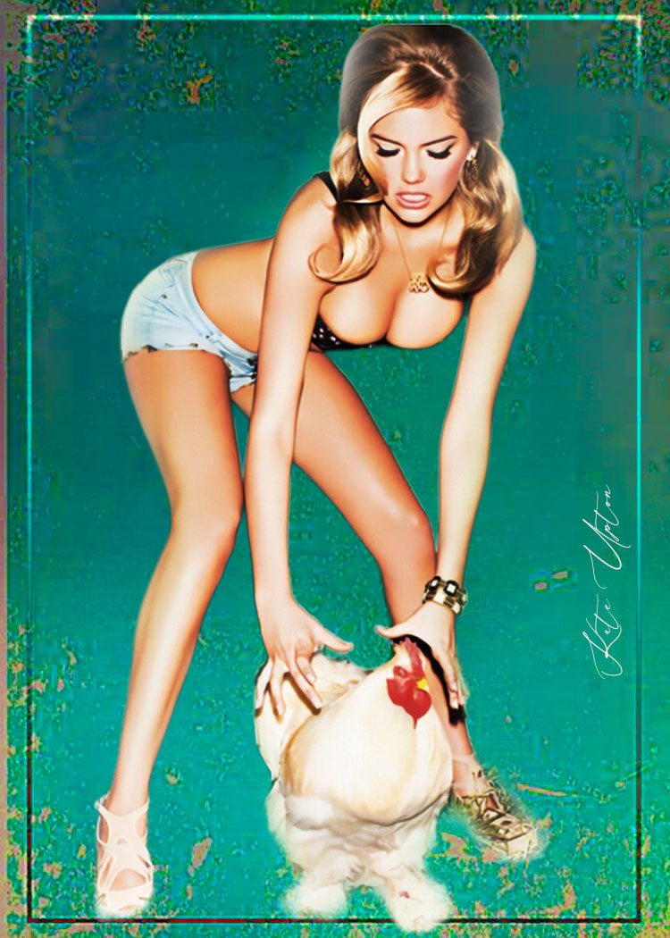 Kate Upton 1/1 Original One Of A Kind Card Artist Signed