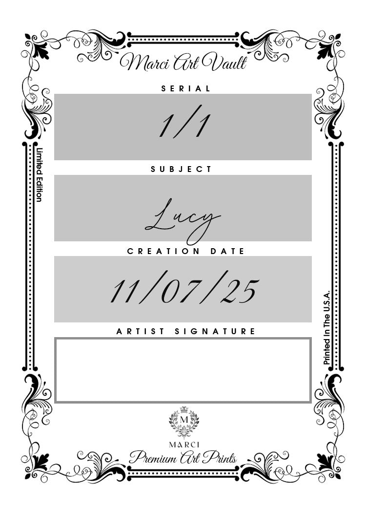 Lucy Anime Girl Waifu 1/1 Original One Of A Kind Card Artist Signed