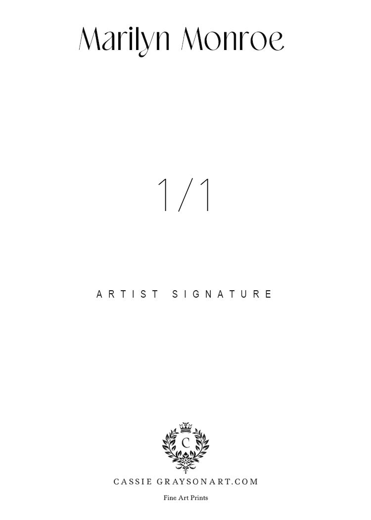 Marilyn Monroe Model 1/1 Original One Of A Kind Card Artist Signed