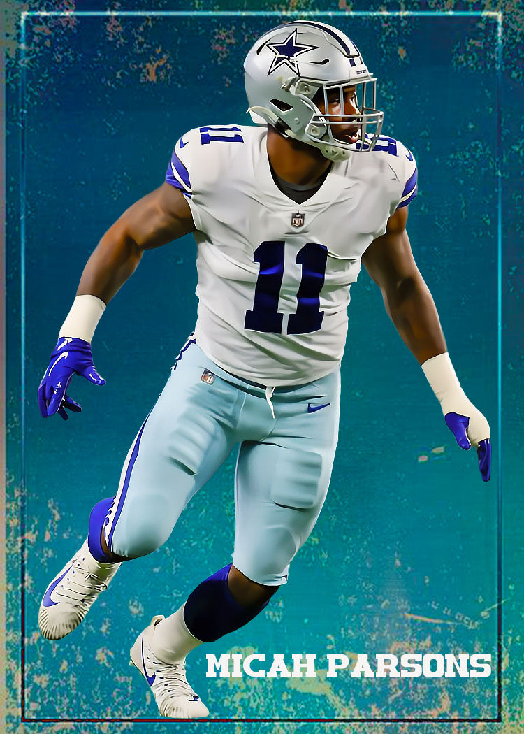 Micah Parsons 1/1 Original One Of A Kind Card Artist Signed