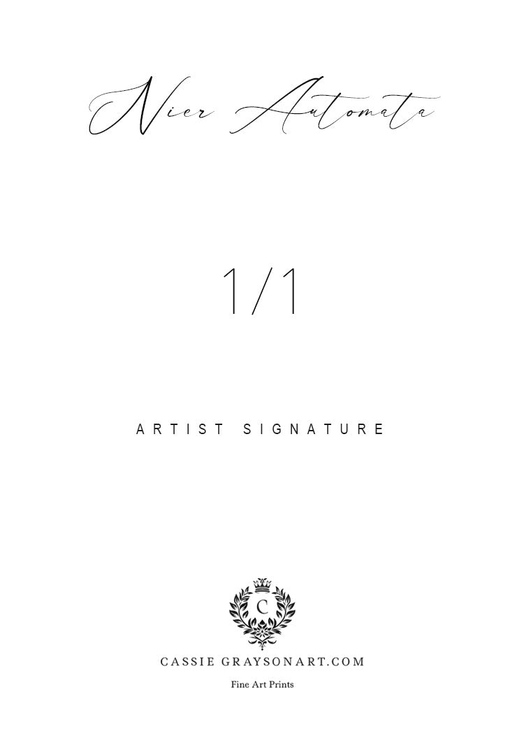 Nier Automata 1/1 Original One Of A Kind Card Artist Signed