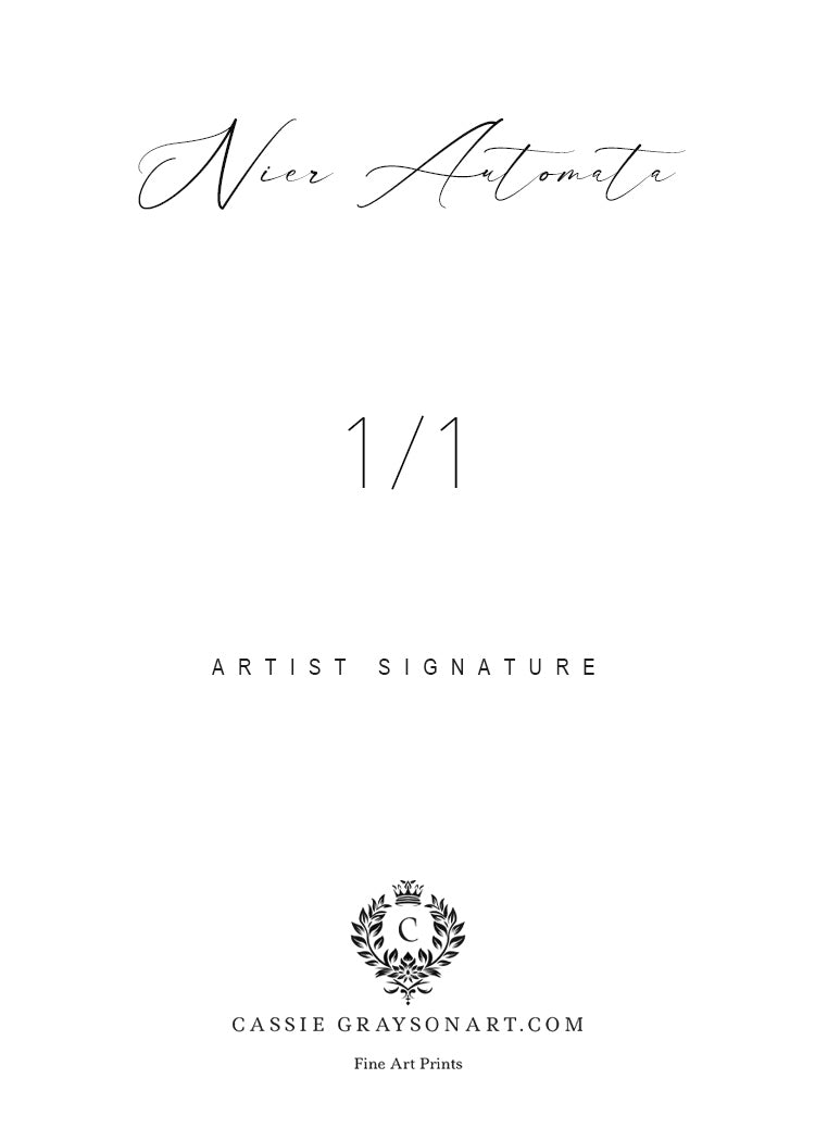 Nier Automata 1/1 Original One Of A Kind Card Artist Signed