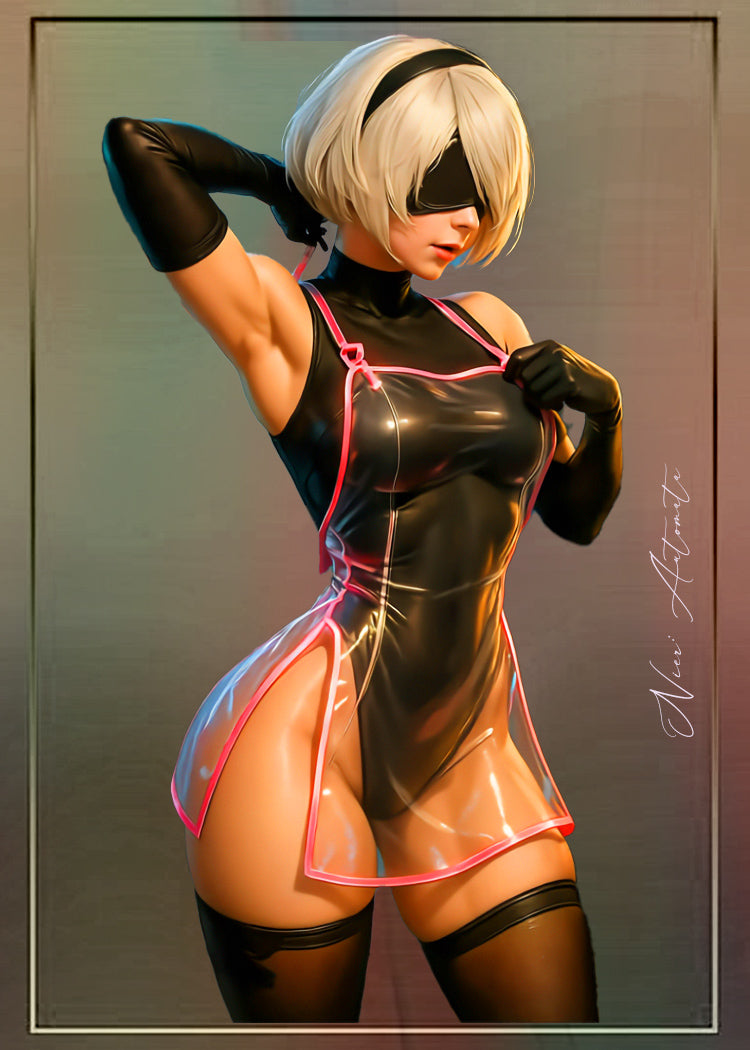 Nier Automata 1/1 Original One Of A Kind Card Artist Signed