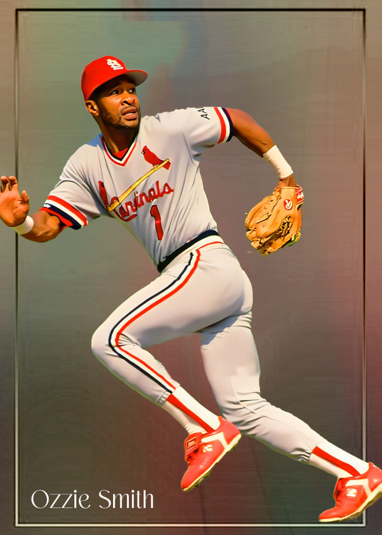 Ozzie Smith  1/1 Original One Of A Kind Card Artist Signed