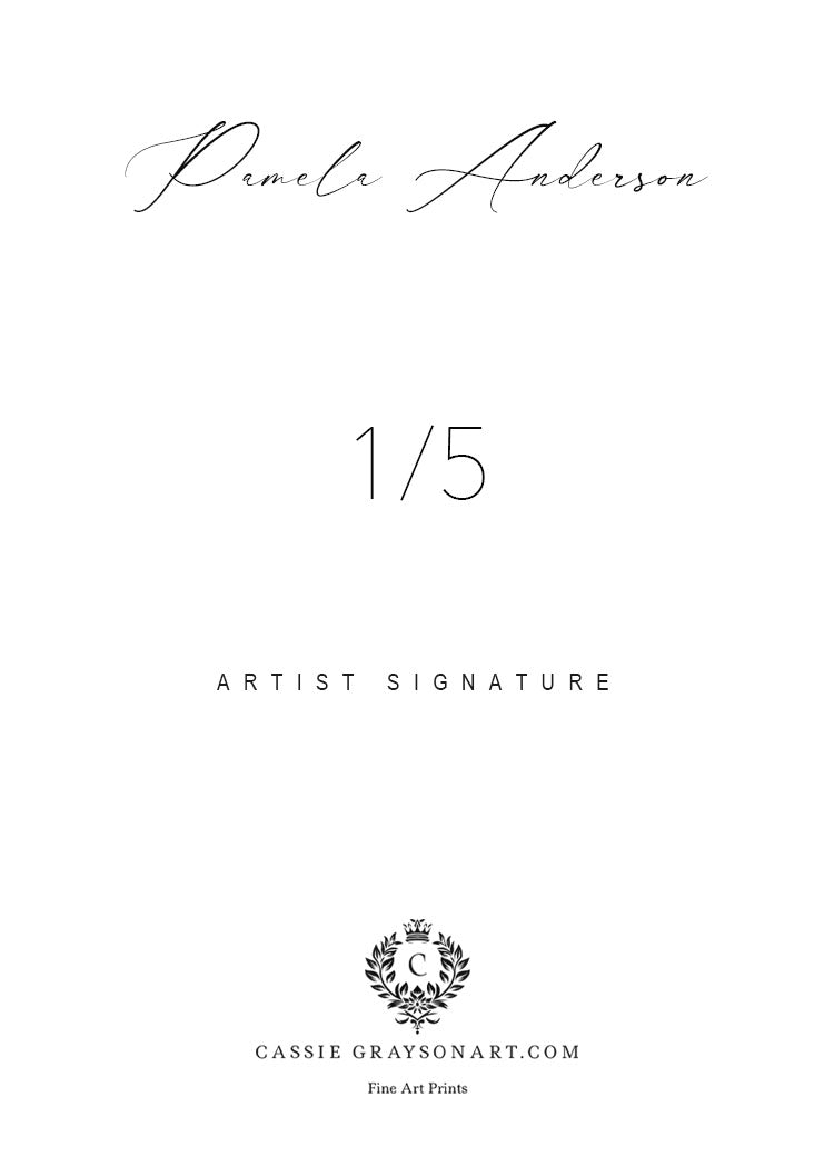 Pamela Anderson 1/5 Original One Of A Kind Card Artist Signed