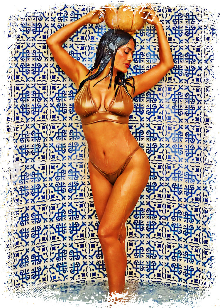 Salma Hayek  1/1 Original One Of A Kind Card Artist Signed