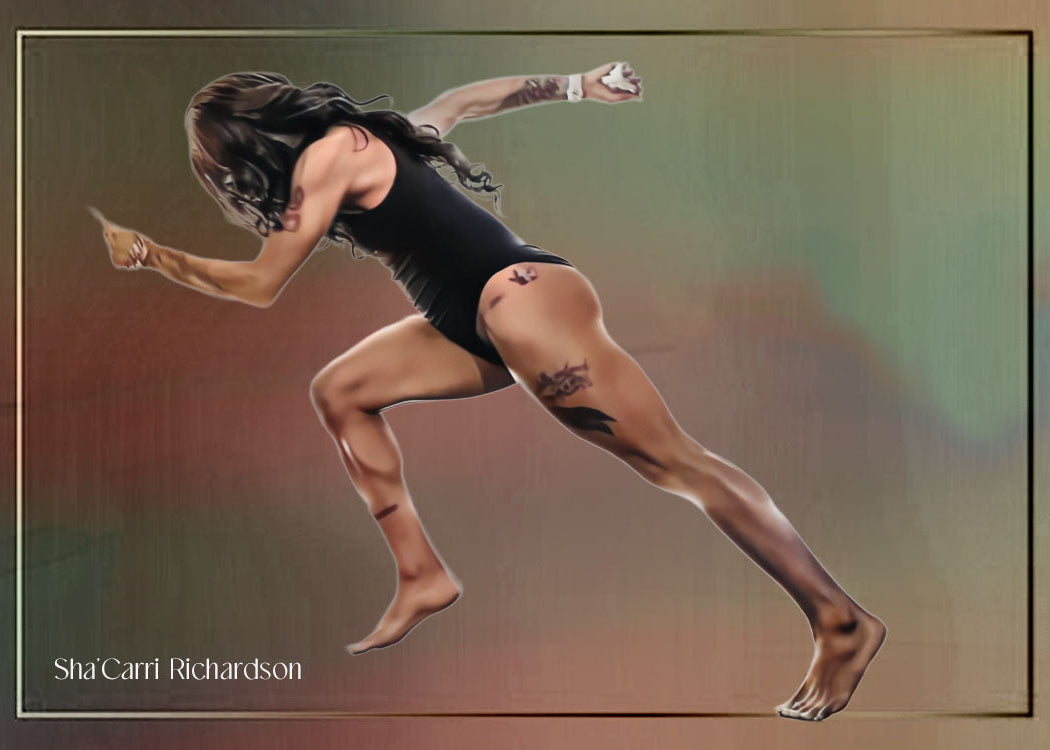 Sha'Carri Richardson  1/1 Original One Of A Kind Card Artist Signed