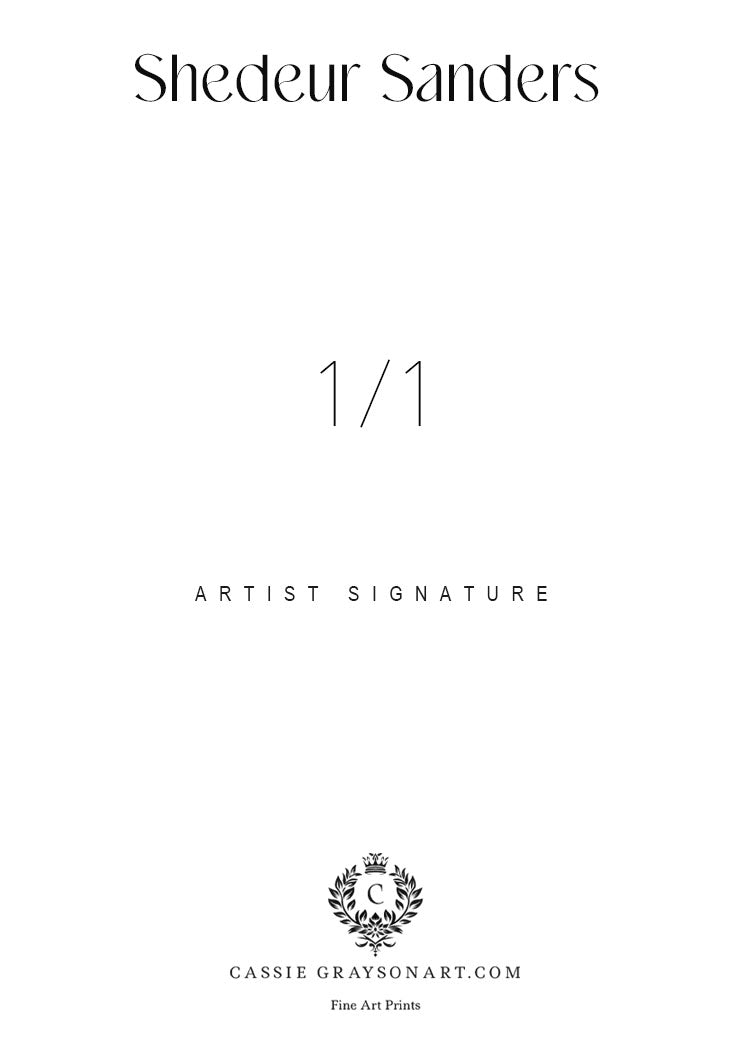 Shedeur Sandersi 1/1 Original One Of A Kind Card Artist Signed