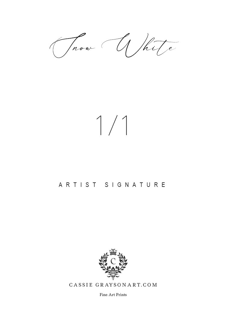 Snow White Anime Waifu Girl 1/1 Original One Of A Kind Card Artist Signed