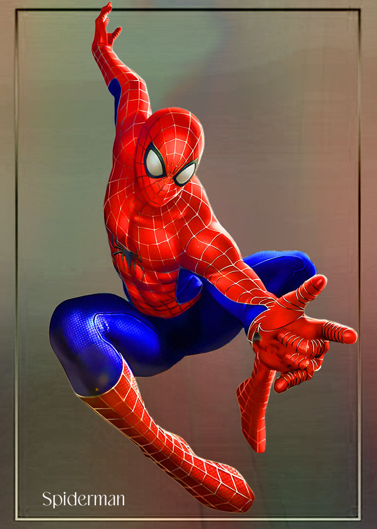 Spider-Man Superhero 1/1 Original One Of A Kind Card Artist Signed