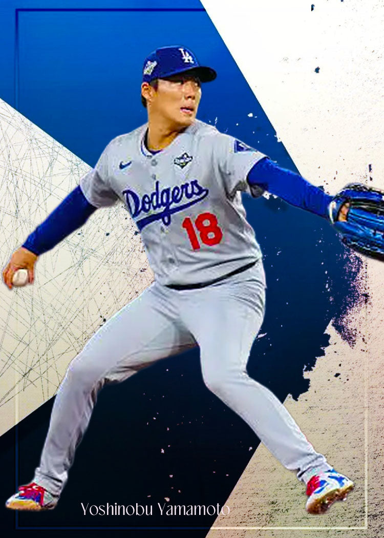 Yoshinobu Yamamoto Los Angeles Dodgers 1/1 ACEO Art Print Card By. Marci