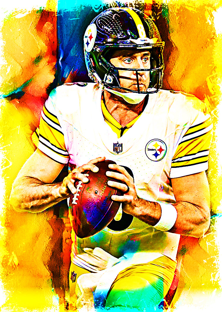 Aaron Rodgers Pittsburgh Steelers Football – 1/1 ACEO Art Print by Qwasian
