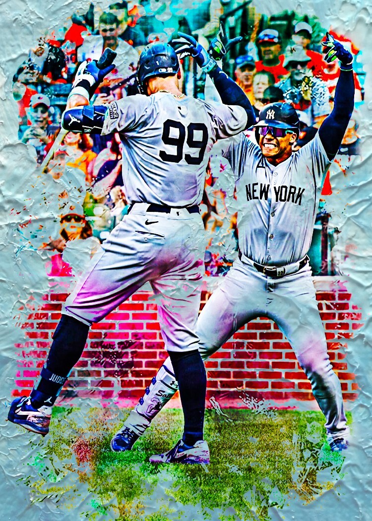 Juan Soto & Aaron Judge New York Yankees 2/5 ACEO Art Print Card By.Marci